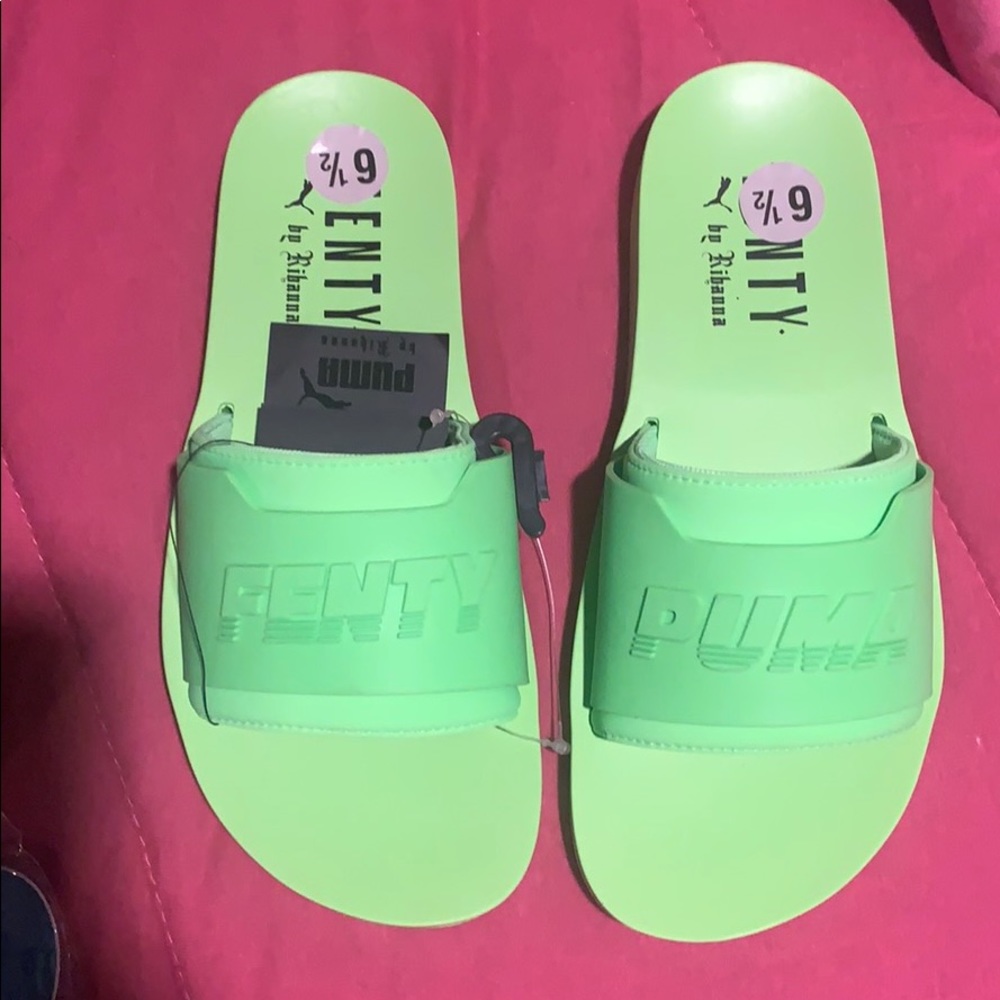 FENTY SANDAL SLIDE BY RIHANNA BRAND NEW LIME GREEN